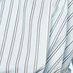 مملوكة مسبقًا Jacquemus La Casa Blue/White Striped Cotton La Chemise Bahia Courte Shirt S
