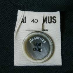 Pre Owned فساتين جاكيموس لا فيست آرلز مزيج كتان بفتحات زرقاء كحلية مقاس متوسط