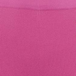 Pre Owned Jacquemus Pink Rib Knit Bralette and Shorts Set S/L