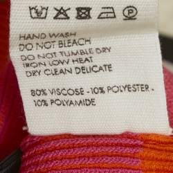 Pre Owned Jacquemus Orange/Pink Rib Knit Bralette & Shorts Set S/L