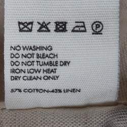 Pre Owned Jacquemus Light Beige Linen Blend Cowl Neck Maxi Dress M