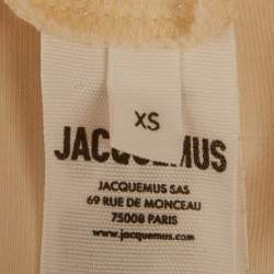 مملوكة مسبقًا Jacquemus Off-White Logo Applique Jersey T-Shirt XS
