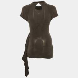 مملوكة مسبقًا Jacquemus Brown Jersey La Robe Espelho Court Mini Dress S