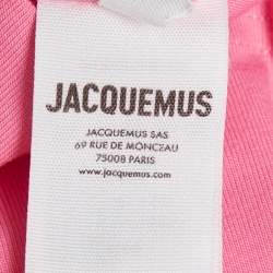 Pre Owned Jacquemus Pink Jersey The Gros Grain Long Sleeve T-Shirt XS