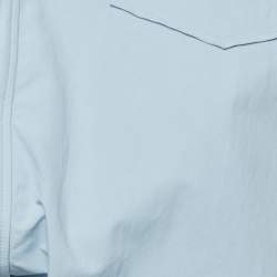 Pre Owned Jacquemus La Montagne Blue Cotton Cropped Shirt S