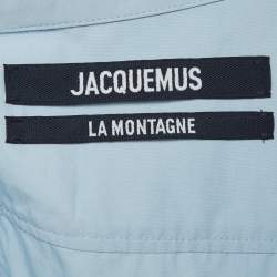 Pre Owned Jacquemus La Montagne Blue Cotton Cropped Shirt S