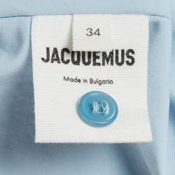 Pre Owned Jacquemus La Montagne Blue Cotton Cropped Shirt S
