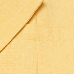 Pre Owned Jacquemus Yellow Linen Blend Waist Cutout Mini Dress XS