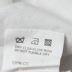 Jacquemus White Cotton Tie Detailed Full Sleeve Cropped Shirt S