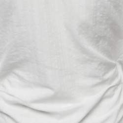 Jacquemus White Cotton Tie Detailed Full Sleeve Cropped Shirt S