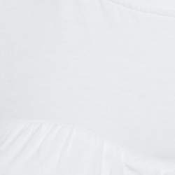 Jacquemus White Cotton Tie Detail Short Sleeve Crop Top M