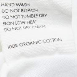 Jacquemus White Cotton Tie Detail Short Sleeve Crop Top M