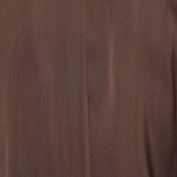 Jacquemus Brown Satin Charm Logo Detail Notte Shirt S