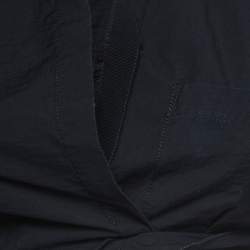 Jacquemus Black Cotton Asymmetric Crop Shirt S