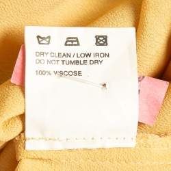 مملوكة مسبقًا Jacquemus Yellow Crepe Waist Tie Detail Maxi Dress S