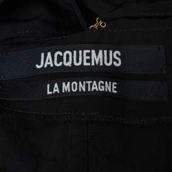 مملوكة مسبقًا Jacquemus Black Nylon Detachable Cold Shoulder Mini Dress S