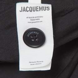 Jacquemus Black Gabardine La Veste Baska Off-Shoulder Blazer M