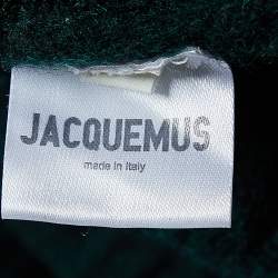 Jacquemus Dark Green Merino Wool Knit Cut-Out Turtleneck Vest XS