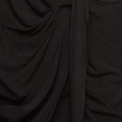 Jacquemus Black Crepe La Robe Bahia Draped Mini Dress M