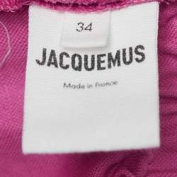 Jacquemus La Chemise Pink Silpa Cotton Blend Crop Shirt S