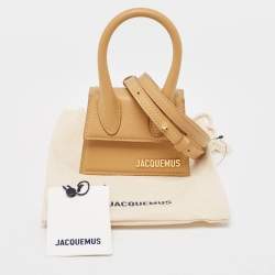 Jacquemus Beige Leather Le Chiquito Top Handle Bag