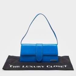 Pre Owned Jacquemus Blue Leather Le Bambino Long Shoulder Bag