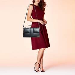 Pre Owned Jacquemus Black Leather Le Bambinou Top Handle Bag