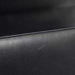 Pre Owned Jacquemus Black Leather Le Bambinou Top Handle Bag