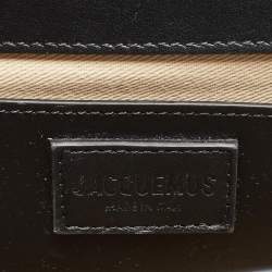 Pre Owned Jacquemus Black Leather Le Bambinou Top Handle Bag