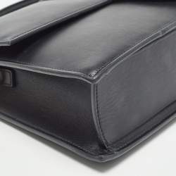 Pre Owned Jacquemus Black Leather Le Bambinou Top Handle Bag