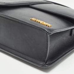 Pre Owned Jacquemus Black Leather Le Bambinou Top Handle Bag