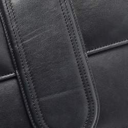 Pre Owned Jacquemus Black Leather Le Bambinou Top Handle Bag