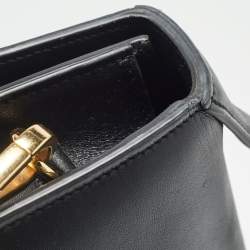 Pre Owned Jacquemus Black Leather Le Bambinou Top Handle Bag