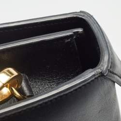 Pre Owned Jacquemus Black Leather Le Bambinou Top Handle Bag