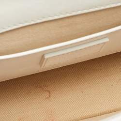 Jacquemus White Leather Le Bambino Long Shoulder Bag