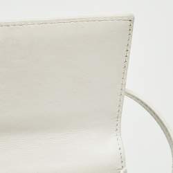 Jacquemus White Leather Le Bambino Long Shoulder Bag