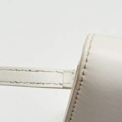 Jacquemus White Leather Le Bambino Long Shoulder Bag