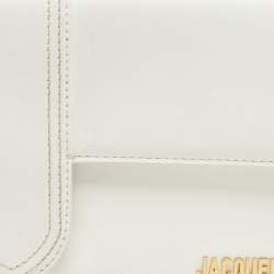Jacquemus White Leather Le Bambino Long Shoulder Bag
