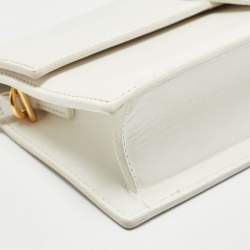 Jacquemus White Leather Le Bambino Long Shoulder Bag