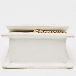 Pre Owned Jacquemus White Leather Mini Le Chiquito Top Handle Bag