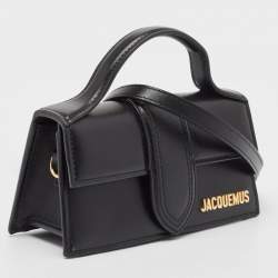 Jacquemus Black Leather Le Bambino Top Handle Bag