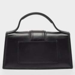 Jacquemus Black Leather Le Bambino Top Handle Bag