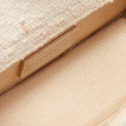 Pre Owned Jacquemus White Canvas Mini Le Bambino Top Handle Bag