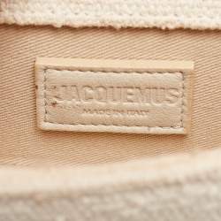 Pre Owned Jacquemus White Canvas Mini Le Bambino Top Handle Bag