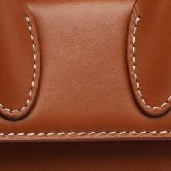 Jacquemus Brown Leather Mini Le Chiquito Top Handle Bag