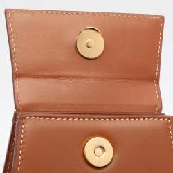 Jacquemus Brown Leather Mini Le Chiquito Top Handle Bag