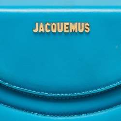 Pre Owned Jacquemus Blue Leather Le Sac Round Top Handle Bag