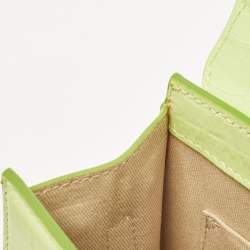 Jacquemus Light Green Croc Embossed Leather Le Chiquito Moyen Top Handle Bag