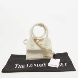 Jacquemus Off White Canvas Le Chiquito Noeud Top Handle Bag