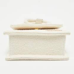 Jacquemus Off White Canvas Le Chiquito Noeud Top Handle Bag